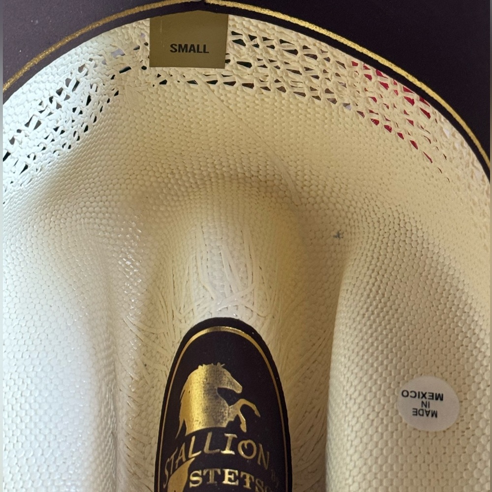 Stetson Stallion Cowboy Cowgirl Western Hat Cream Small Sun Straw Concert Billy - Picture 10 of 10